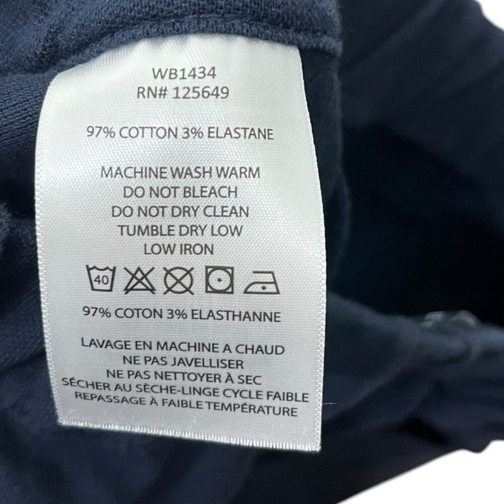 Aether Cropped Travel Pants Women's XS Navy Elastic Waist Casual Comfort Minimal - Picture 10 of 11